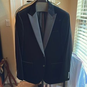 Mens J.Crew Black Velvet Ludlow Blazer - 42R - worn only once to a gala.